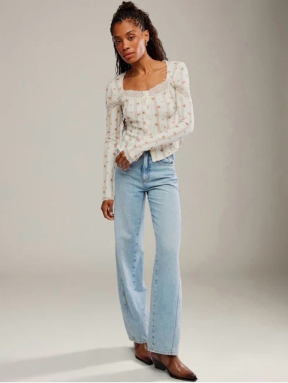 NWT Free People Let's Party Floral Cardi Tea Party Combo (M) - Picture 3 of 4